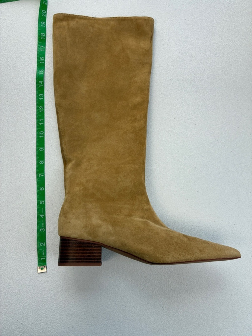 Silent D Kaias Knee High Boots Suede Tan Pointed Toe Western Boho 9.5 - Picture 11 of 13